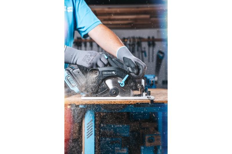 HÖGERT akku cirkelsav, 18V, zonder akku, støvsugertilslutning