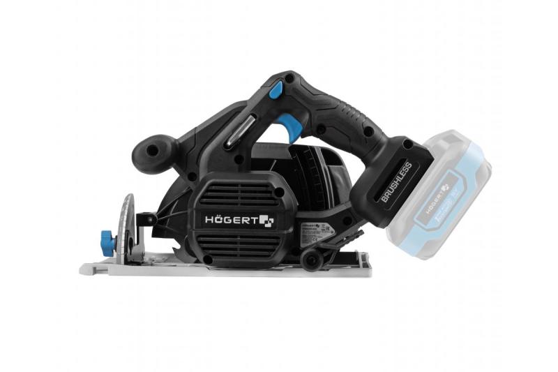 HÖGERT akku cirkelsav, 18V, zonder akku, støvsugertilslutning