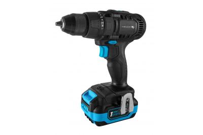 HÖGERT akku boremaskine 18V, sæt med batteri, oplader, bitholder, boremagasin