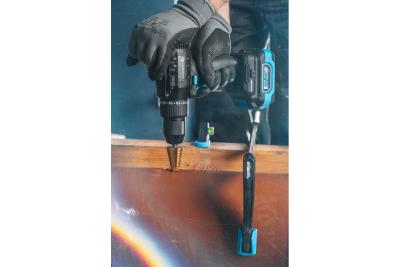 HÖGERT Borstelloze accuschroevendraaierset, 18V, met bitholder, bitmagasin, oplader og batteri