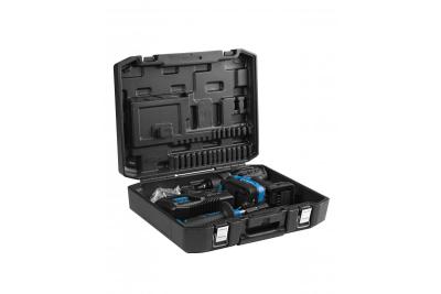 HÖGERT Borstelloze accuschroevendraaierset, 18V, met bitholder, bitmagasin, oplader og batteri