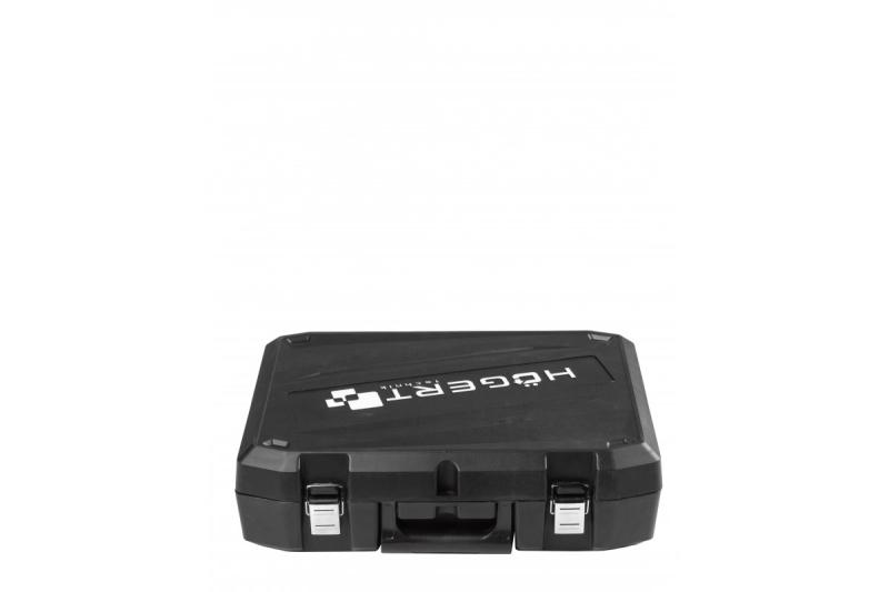 HÖGERT Ledningsfri vinkelsliber med paddle-kontakt, 125MM, 18V - Sæt (batteri, oplader, tilbehør)