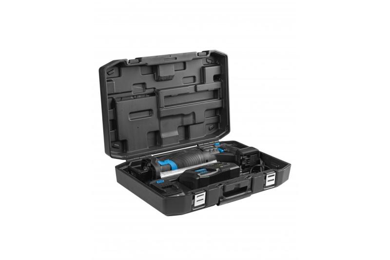 HÖGERT batteri-rundsavssæt, 18V, børsteløs, batteri, oplader, tilbehør