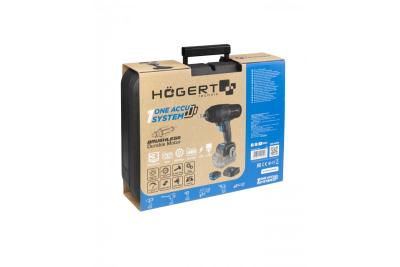 HÖGERT batteridrevet slagmoersæt, børsteløs, 18V, med batteri, oplader