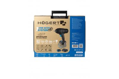 HÖGERT batteridrevet slagmoersæt, børsteløs, 18V, med batteri, oplader