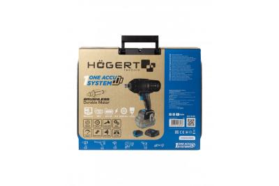 HÖGERT batteridrevet slagnøglesæt, børsteløs, 1000 Nm, 18V med batteri, oplader