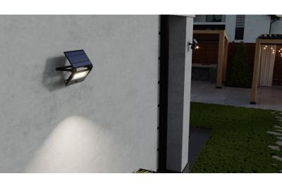 Solflomlys LUMOS II, LED, 2000lm, 6400K, 2600mAh udskiftelig, IP65, sort