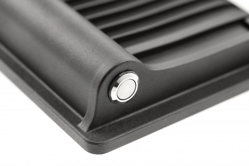 Solflodlys LUMOS II, LED, 3000lm, 6400K, 2x2600mAh udskiftelig, IP65, sort