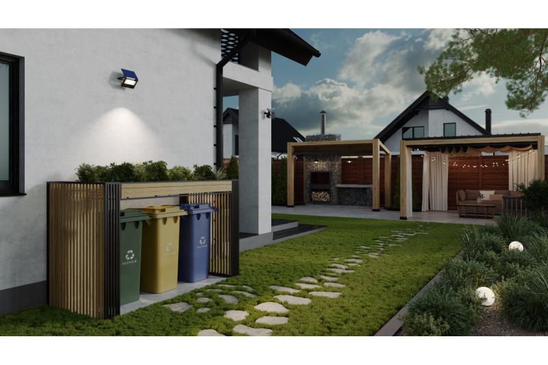 Solflodlys LUMOS II, LED, 3000lm, 6400K, 2x2600mAh udskiftelig, IP65, sort