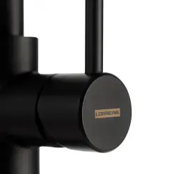 Lorreine Tweed Black PVD køkkenarmatur i fuldstændigt rustfrit stål, mat sort med udtrækkelig tud 1208970493.