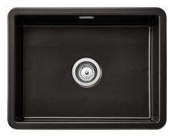 Ausmann Ceramic Ember Keramisk Mat Sort Vaske - Overbygning og Underbygning 54 x 40 cm med rustfri stålprop 1208970511