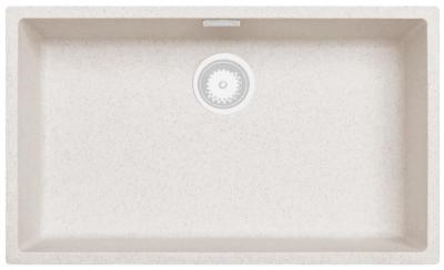 Zandhvid Stor Vask 70x40 cm Underbygning, Overbygning og Planlimning med Hvid Prop 1208970526