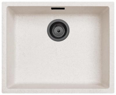 Zand Hvid Creme Vask 50x40 cm Underbygning, Overbygning og Planmontering med Gun Metal Prop 1208970544