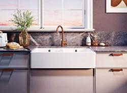 Ausmann Keramisk Mira Hvid Keramisk Dobbel Vask - Underbygning og Mellembygning 890 x 456 mm 1208970549