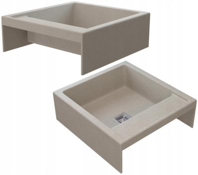 Graniteland Arno Granit Beige Sand Vask Mellembygning 582x620mm med firkantet Rustfrit Stål Prop 1208970603