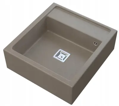 Graniteland Arno Granit Beige Sand Vask Mellembygning 582x620mm med firkantet Rustfrit Stål Prop 1208970603