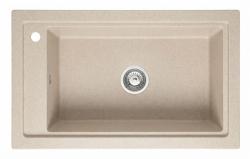 Graniteland Magra Granit Beige Sandvask Overbygning 686 x 427 mm med kranhulbank og Rustfrit Stål Plug 1208970617