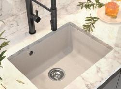 Graniteland Solo Granit Beige Sand Underlimmet Vask 535x400 mm med Rustfrit Stål Prop 1208970636