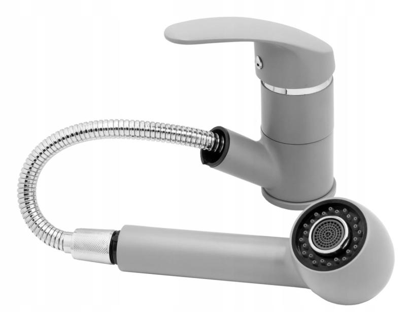 Graniteland Rhea Køkkenarmatur Grå med Udtrækbar Tud og Dobbelt-Funktion Håndbruser 1208970656