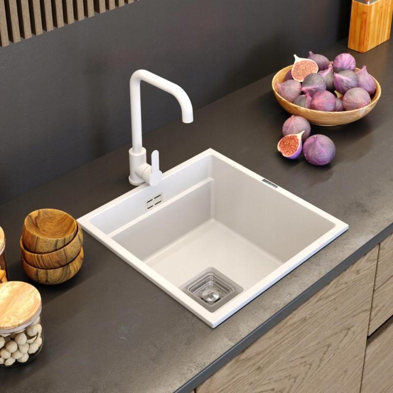 Graniteland Stellar Køkkenarmatur Hvid med drejelig tud 1208970668