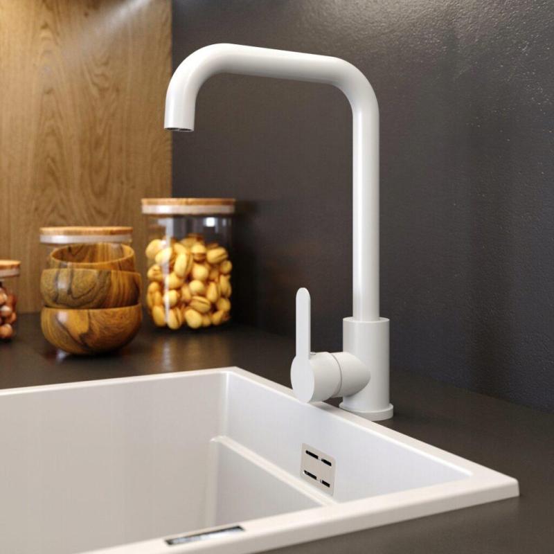 Graniteland Stellar Køkkenarmatur Hvid med drejelig tud 1208970668