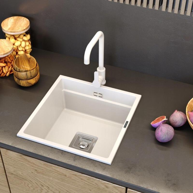 Graniteland Stellar Køkkenarmatur Hvid med drejelig tud 1208970668