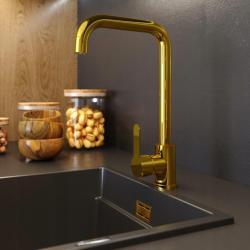 Graniteland Stellar Køkkenarmatur Guld med drejelig tud 1208970673