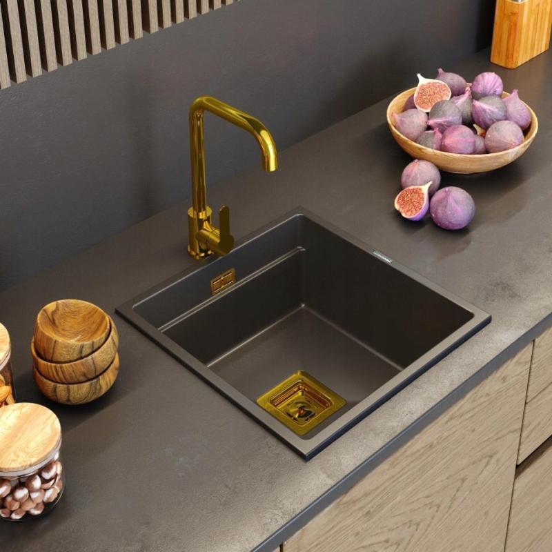 Graniteland Stellar Køkkenarmatur Guld med drejelig tud 1208970673