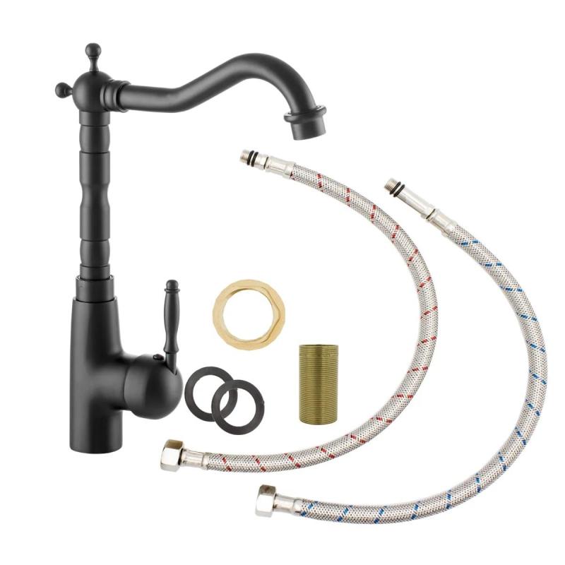 Graniteland Verve Køkkenarmatur Sort med drejelig tud 1208970702