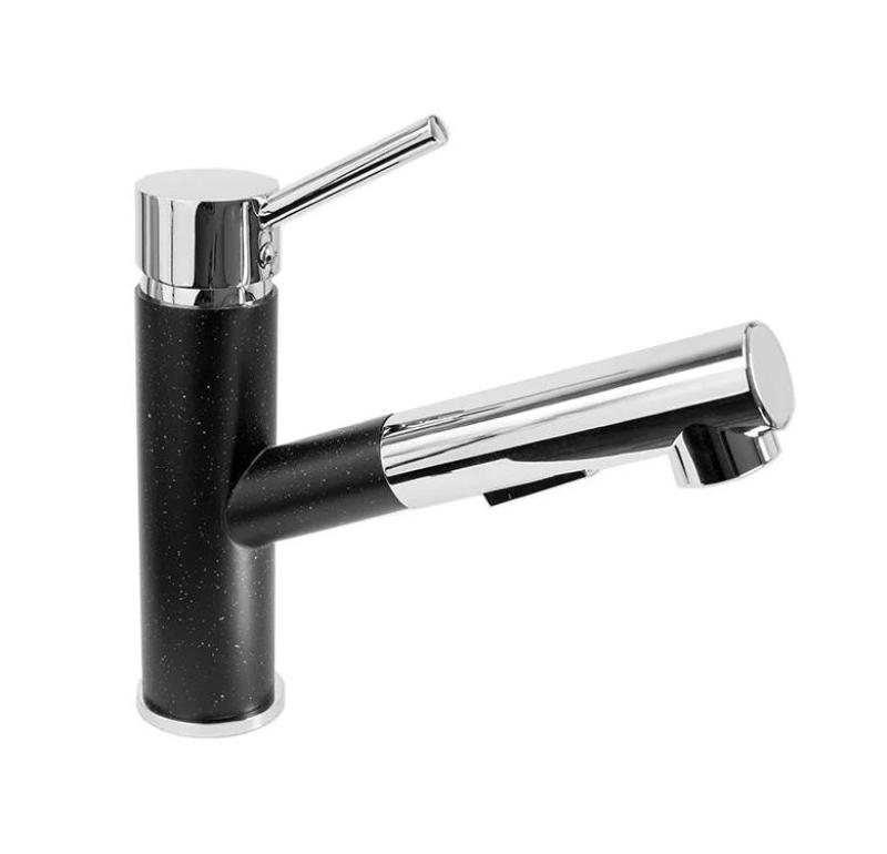 Graniteland Ceres Køkkenarmatur Arduin hardsten look med Udtrækkelig Tud og Dobbelt-Funktion Håndbruser 1208970706