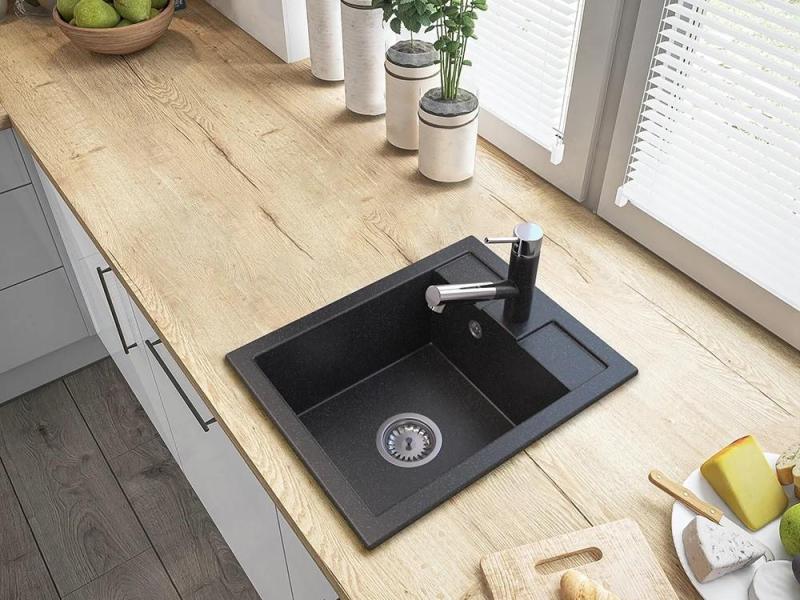 Graniteland Ceres Køkkenarmatur Arduin hardsten look med Udtrækkelig Tud og Dobbelt-Funktion Håndbruser 1208970706