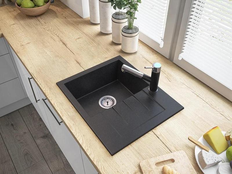 Graniteland Ceres Køkkenarmatur Arduin hardsten look med Udtrækkelig Tud og Dobbelt-Funktion Håndbruser 1208970706