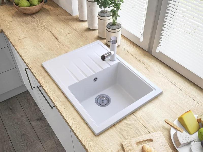 Graniteland Ceres Køkkenarmatur Hvid med Udtrækbar Tud og Dobbelt-Funktion Håndbruser 1208970709