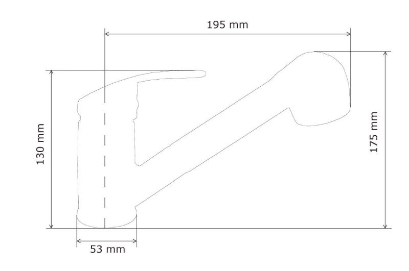Graniteland Rhea Køkkenarmatur Sort med Udtrækbar Tud og Dobbeltfunktion Håndbruser 1208970711