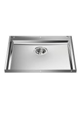 Foster Phantom Base RVS Bundplade Worktop Vask 50x40cm til Indbygning i Keramik natursten og Solidsurface tykkelse 20mm 1208970717