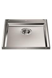Foster Phantom Base RVS Bodemplade Worktop Vask 40x40cm til Indbygning i Keramik natursten og Solidsurface tykkelse 20mm 1208970718