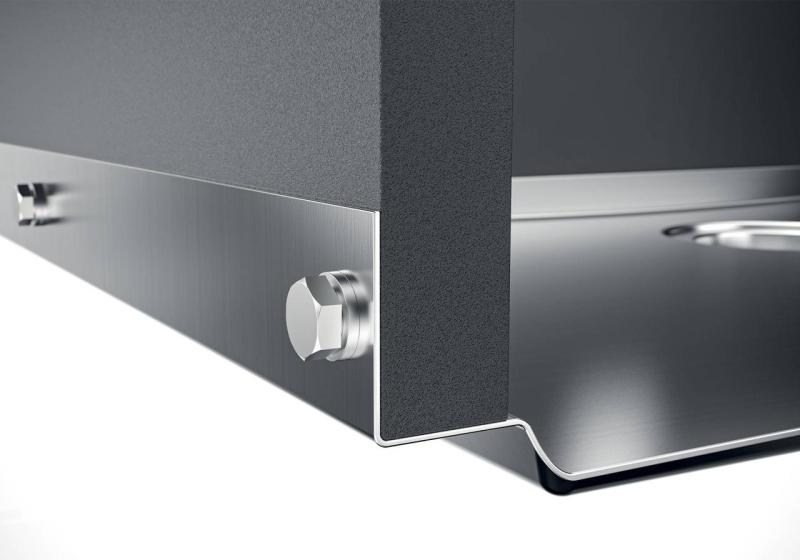 Foster Phantom Base RVS Bodemplade Worktop Vask 40x40cm til Indbygning i Keramik natursten og Solidsurface tykkelse 12mm 1208970719