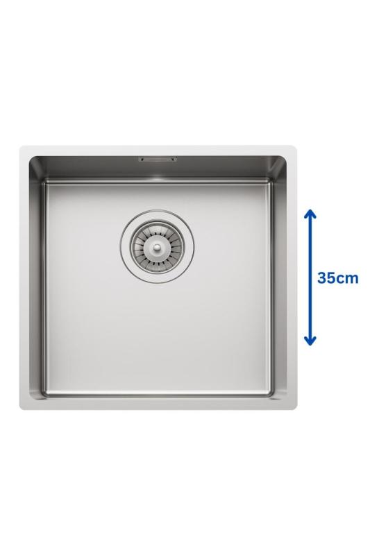 Foster L35 Speciale 35 cm lang RVS Spoelbak 365 x 350 mm Underbygning 1208970722