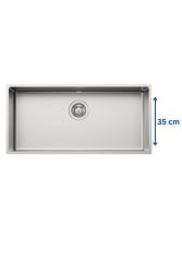 Foster L35 Speciale 35cm lang RVS Vask 75 x 35 cm Underbygning 1208970724