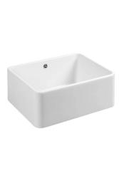 Ausmann Ceramic Mira Keramisk Hvid Vask - Underbygning og Mellembygning 590 x 458 mm med Rustfri Stål Prop 1208970733