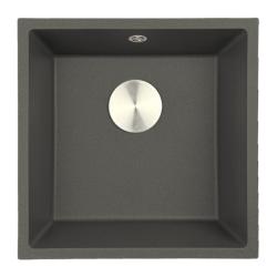 GraniteMy Universal Granit Grå, mørk Vask 40x40 cm Overbygning, Underbygning og Flad Indbygning med Rustfrit Stål Prop 1208970742