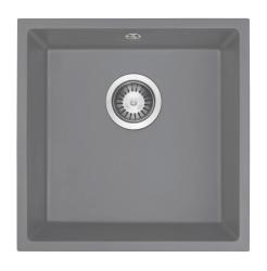 GraniteMy Universal Granit Grå Vask 40x40 cm Overflade, Underflade og Flad Indbygning med Rustfrit Stål Prop 1208970743
