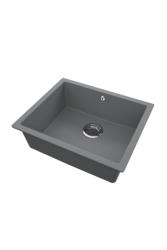 GraniteMy Universal Granit Grå, mørk Vask 50x40 cm Overbygning, Underbygning og Flad Indbygning med Rustfrit Stål Prop 1208970744