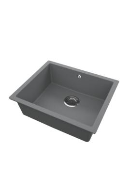 GraniteMy Universal Granit Grå, mørk Vask 50x40 cm Overbygning, Underbygning og Flad Indbygning med Rustfrit Stål Prop 1208970744