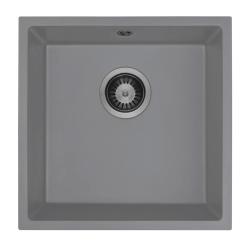 GraniteMy Universal Granit Grå Vask 40x40 cm Overbygning, Underbygning og Flush Monterings med Gun metal Prop 1208970750