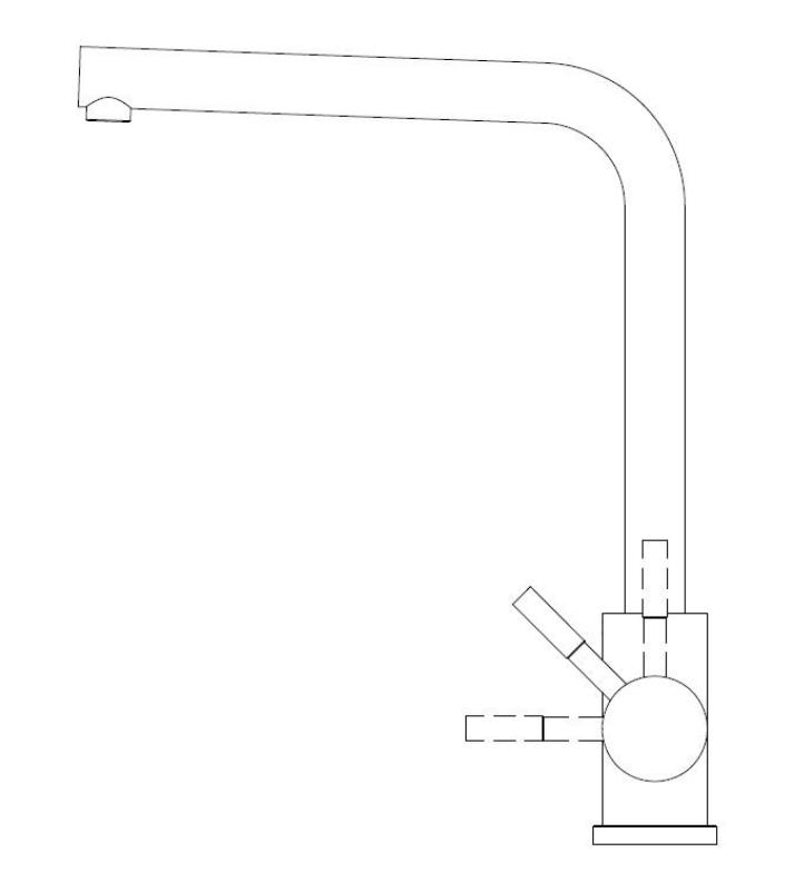 Pure.Sink Prestige Kombinationssæt Gun metal vask 50x40 cm med Gun metal Køkkenhane 1208970763