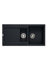 Franke Maris MRG 651 Fragranite Mat Sort 1,5 Vask 97 x 50 cm Overflademontage med Afdrypningsområde 114.0628.993