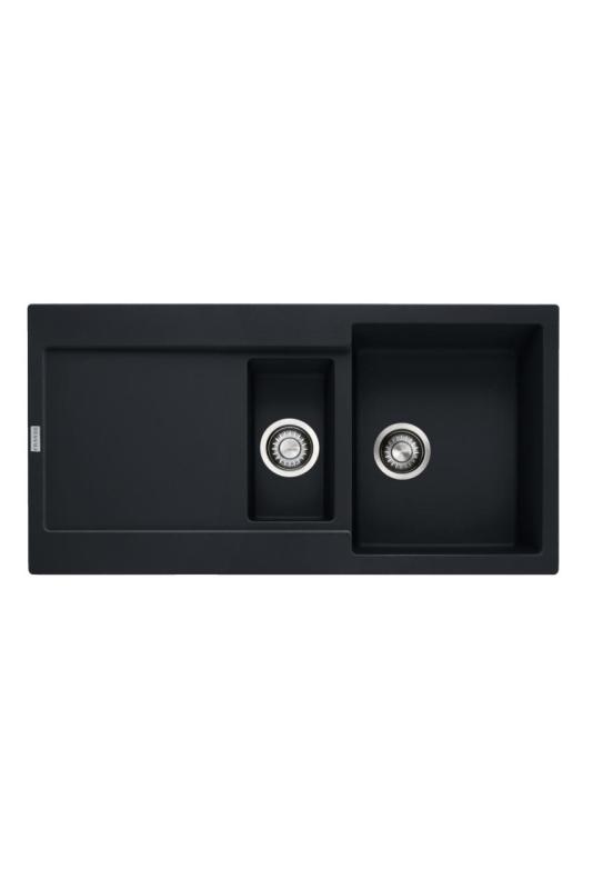 Franke Maris MRG 651 Fragranite Mat Sort 1,5 Vask 97 x 50 cm Overflademontage med Afdrypningsområde 114.0628.993
