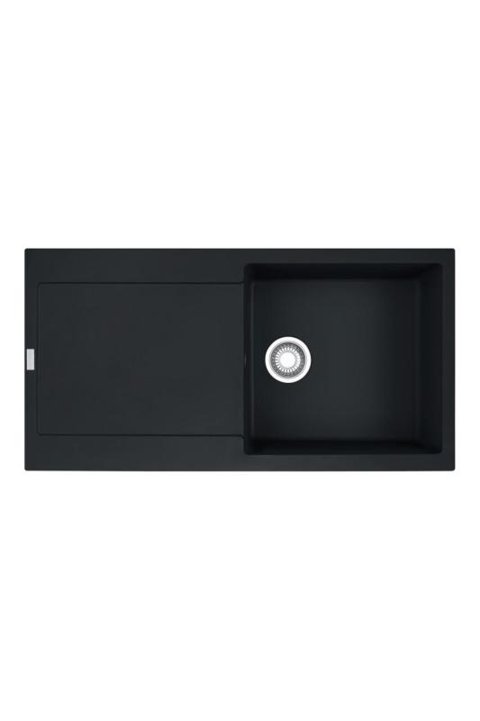 Franke Maris MRG 611-97 Fragranite Mat Sort Vask 97 x 50 cm Overflademontage med Afdrypningsområde 114.0628.967