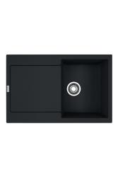 Franke Maris MRG 611-78 Fragranite Mat Sort Vask 78 x 50 cm Overflademontage med Dræningsområde 114.0628.968
